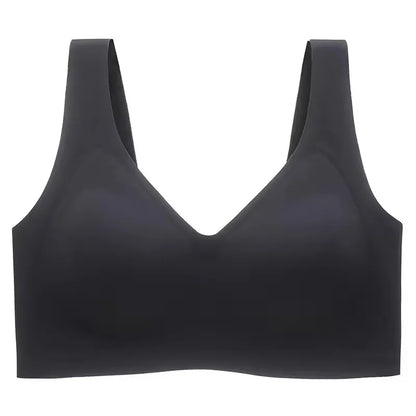 Multi-Color Solid Pattern Jelly Latex Girls' Bra Plus Size Adjustable Removable Steel Ring Everyday Spandex Marks Made