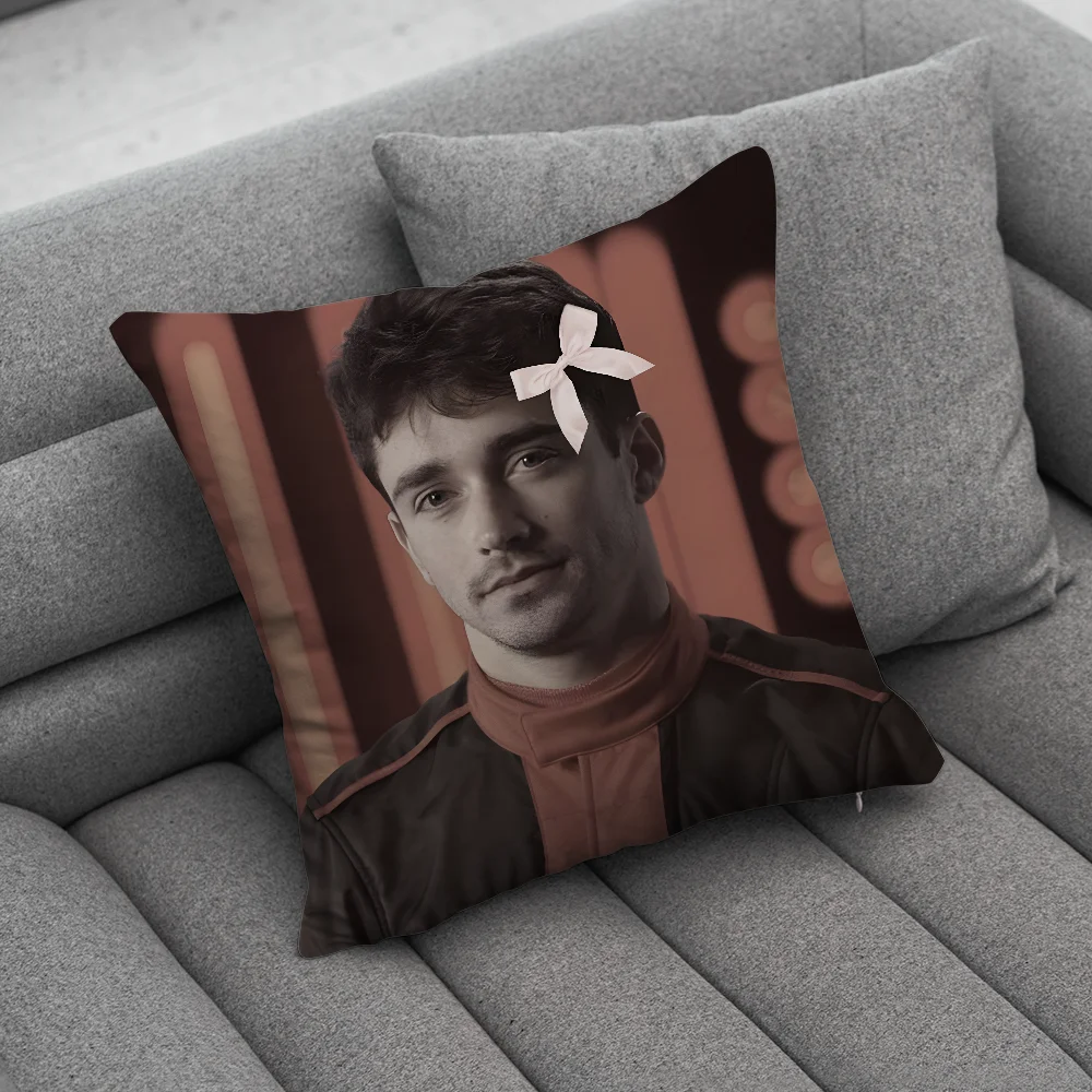 F1 16 C-Charles L-Leclerc Pillow Case Soft Cushion Cases for Farmhouse Sofa Decor Home Decorations and Protector