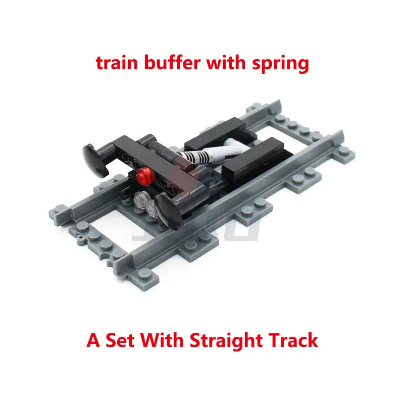 City Traffic Lamp Signpost Railway Barrier Building Blocks MOC Street View Accessories Bricks Speed Limit Indicator Warning Toys