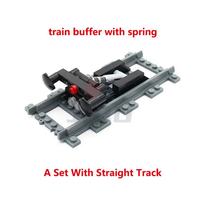 City Traffic Lamp Signpost Railway Barrier Building Blocks MOC Street View Accessories Bricks Speed Limit Indicator Warning Toys