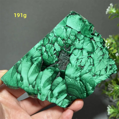 Natural High-Quality And Beautiful Malachite Slate Mineral Raw Stone Therapy Meditation Prayer Energy Home Decoration+Bracket