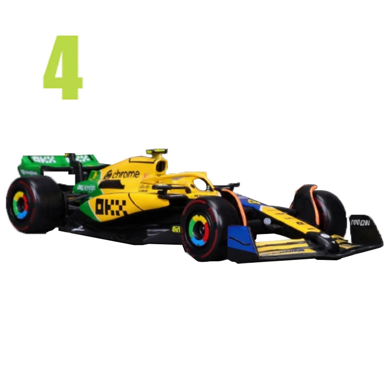 New 2024 Bburago F1 1:43 Bwt Alpine A524 Two Color Blue Pink Alloy Miniature Diecast Model #10 #31 Formula Car Model Toys Gift