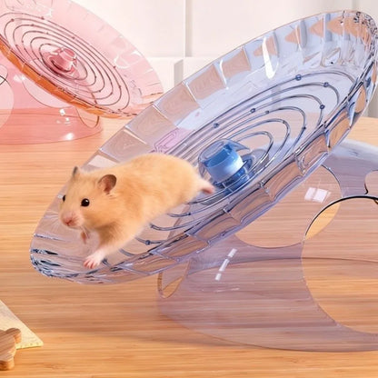 Non Slip Hamster Running Wheel Plastic Silent Hamster Exercise Wheel Wear-resistant Transparent Spinner Running Disc