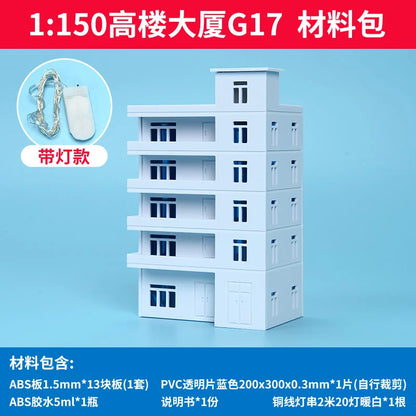 1/150 N Scale Diorama Models Architecture Building House Outdoor City Railway Layout Street Building Scene Model Toy Gift