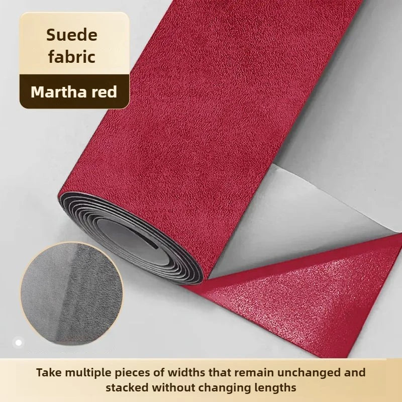Elasticity Self Adhesive Suede Fabric By Half A Meter for Car Cushion Sofa Chair Repair Patch Jewelry Box DIY Sewing Cloth Black