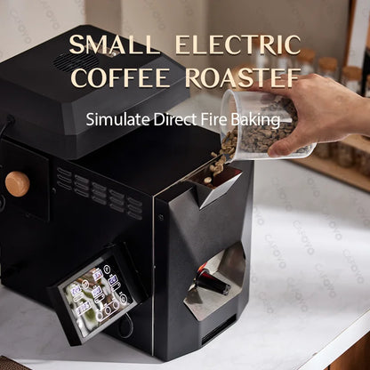 CAFOVO RE-3 Electric Coffee Bean Roaster Machine 200g Direct Fire Stirring Baking Intelligent Dual Mode for Home Use