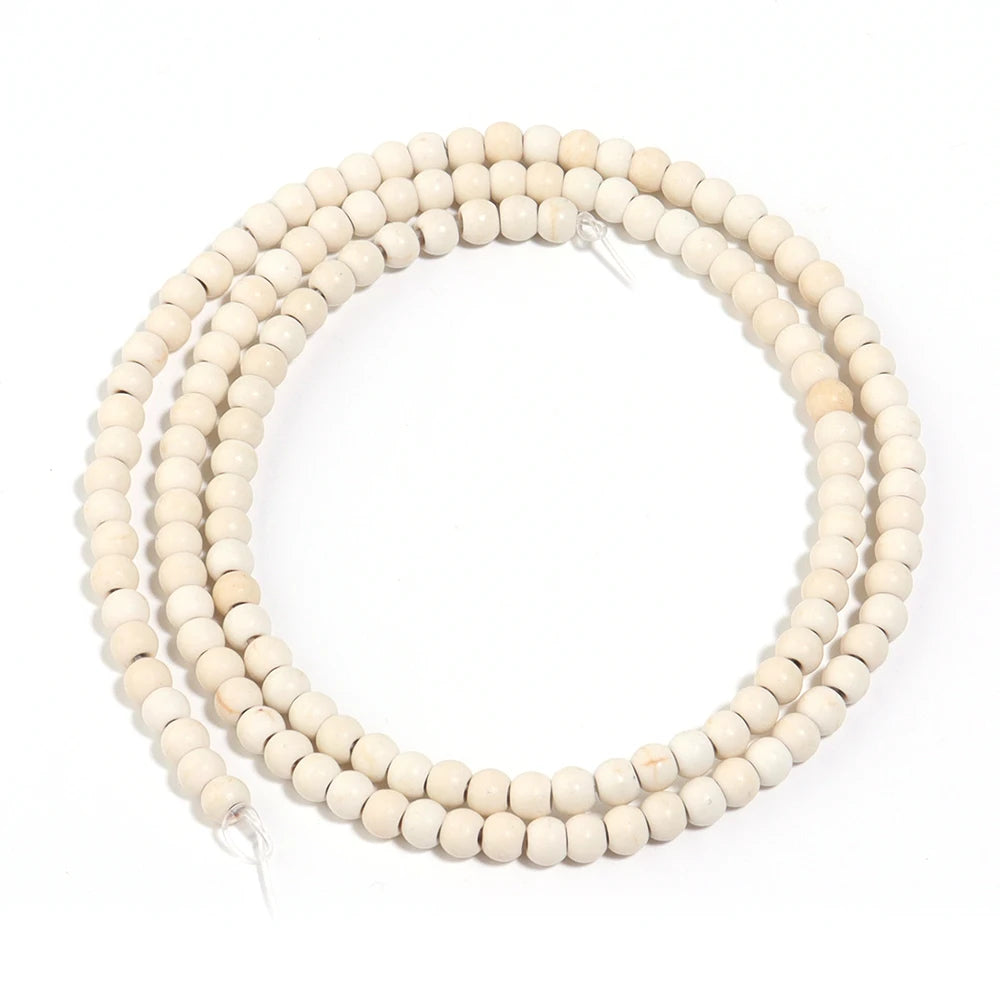 Natural White Turquoises Stone Beads 3-16mm Gemstone Spacer Bead for Jewelry Making DIY Bracelet Necklace Beaded Accessories