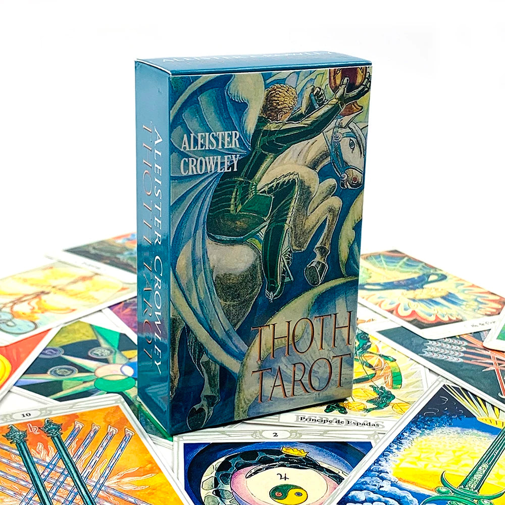 Spanish Version Tarot Cards Crowley Thoth With Egyptian Symbolism, Qabalistic & Astrological Insights For Divination Cards Game