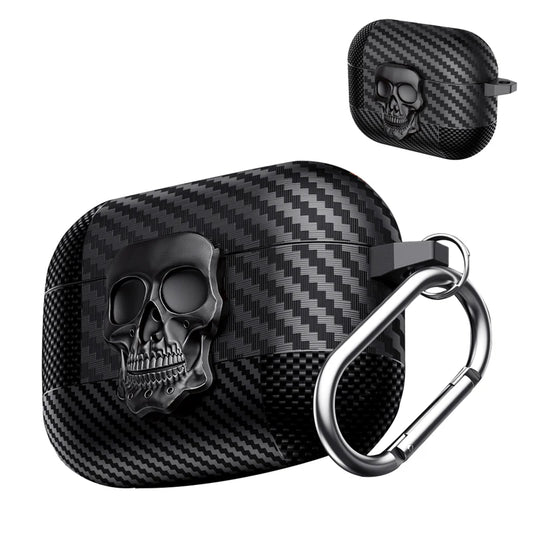 Magnetic Headphone Case with Hook, Durable Protective Cover, Thug Skull Series For Airpods Pro 3 2 1 and Airpods 4