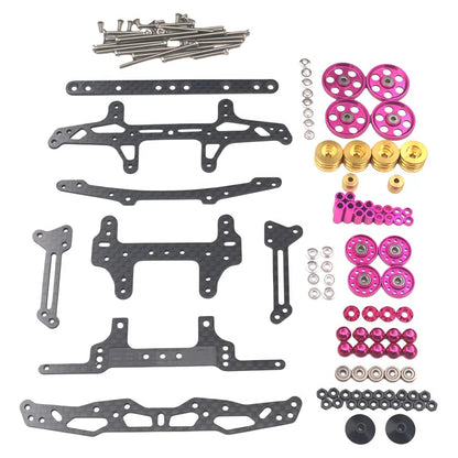 1SET Tamiya Four-Wheel Drive Vehicle VZ Chassis Modification Kit - Advanced Off-Road Lightweight Upgrade Accessories DIY 4WD