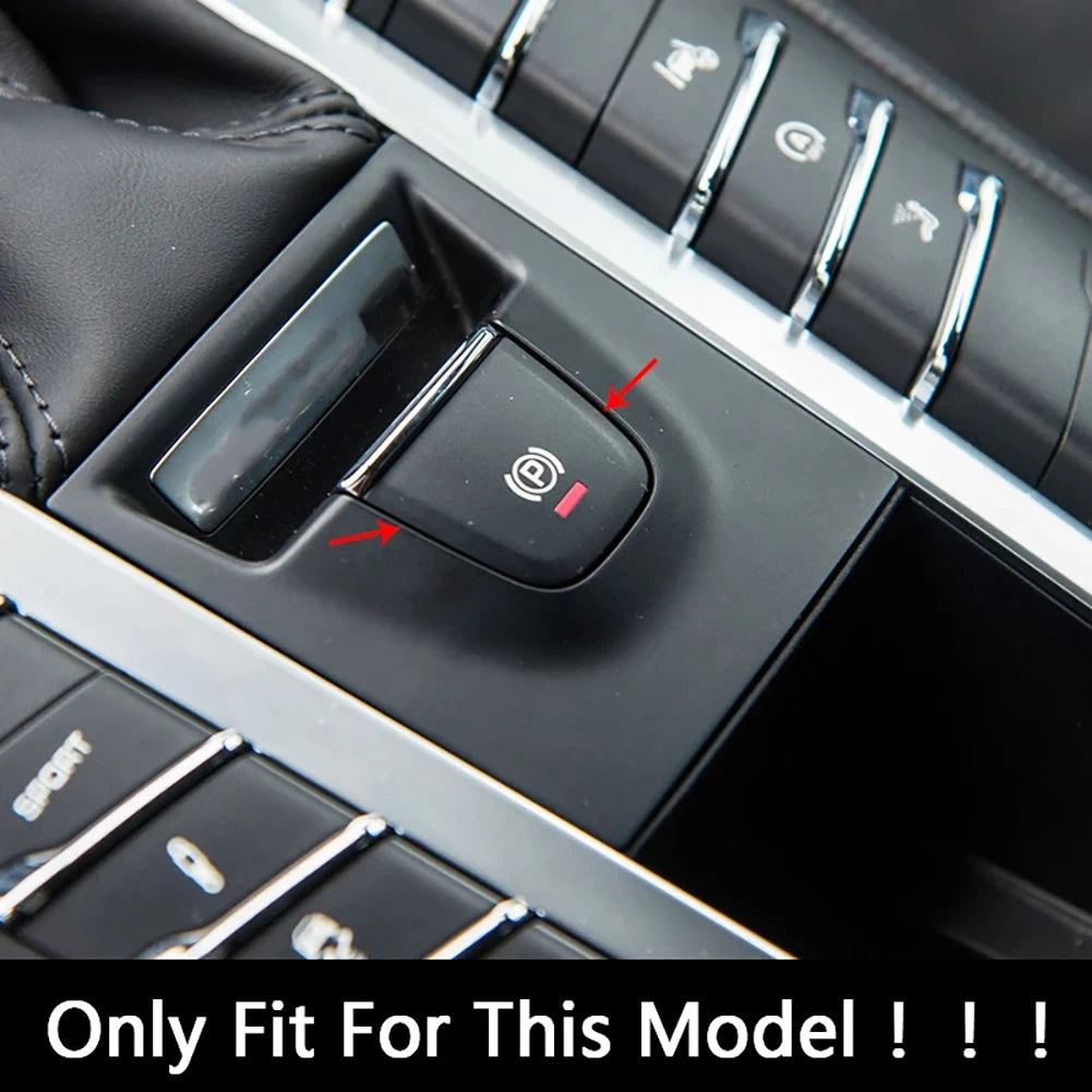 P Button Handbrake Parking Decoration Cover Trim For Porsche Macan 2014-2018 Cover Stickers Trim Car Styling Interior Accessorie