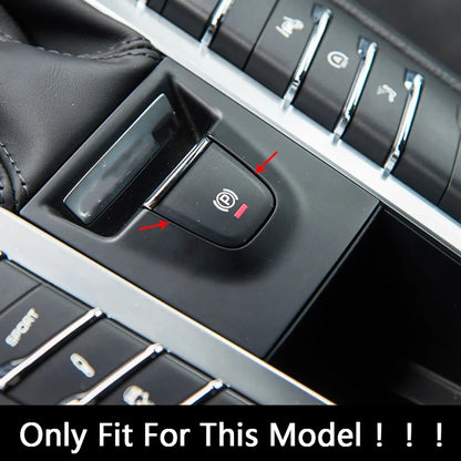 P Button Handbrake Parking Decoration Cover Trim For Porsche Macan 2014-2018 Cover Stickers Trim Car Styling Interior Accessorie