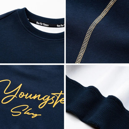 Spring Autumn Teenager Boys Sweatshirts Fashion Letter Print Cotton Long Sleeve Sports Top For 4-14 Years Kids Children Clothes