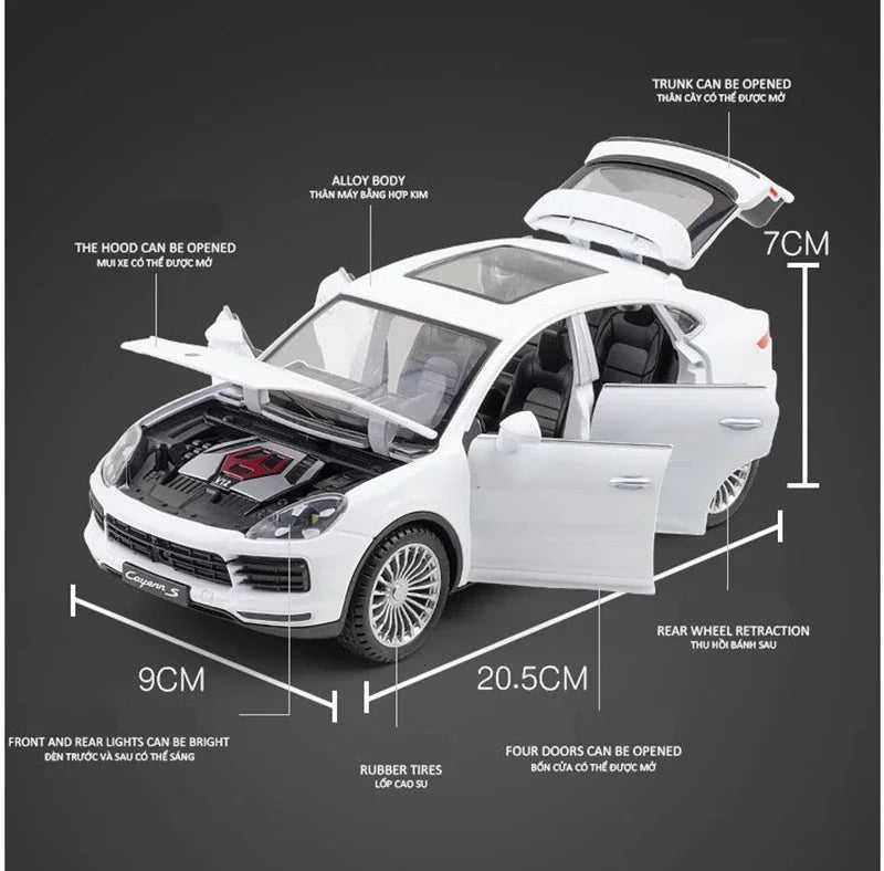 1:24 Cayenne S Coupe SUV Alloy Scale Model Car Diecast Metal car Simulated collectibles Children's Birthday Toy Gift