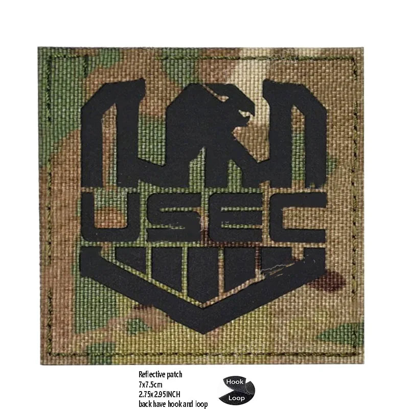 PVC Rubber Patch USEC Team Badge BEAR Magic Armband IR Reflective Tactical Morale Backpack Hook and Loop Patches for Clothing