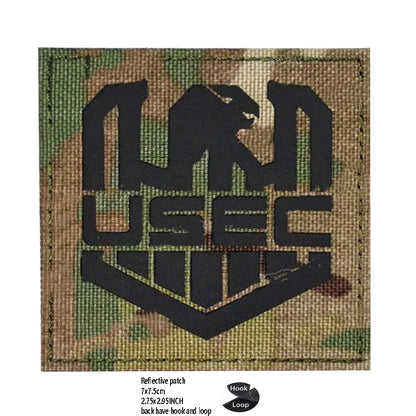 PVC Rubber Patch USEC Team Badge BEAR Magic Armband IR Reflective Tactical Morale Backpack Hook and Loop Patches for Clothing