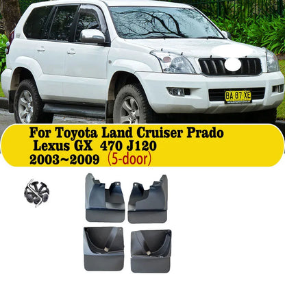 For Toyota Land Cruiser Prado Lexus GX 470 J120 120 LC120 2003~2009 Car Flaps Fender Mudguard Mudflaps Splash Guard Accessories
