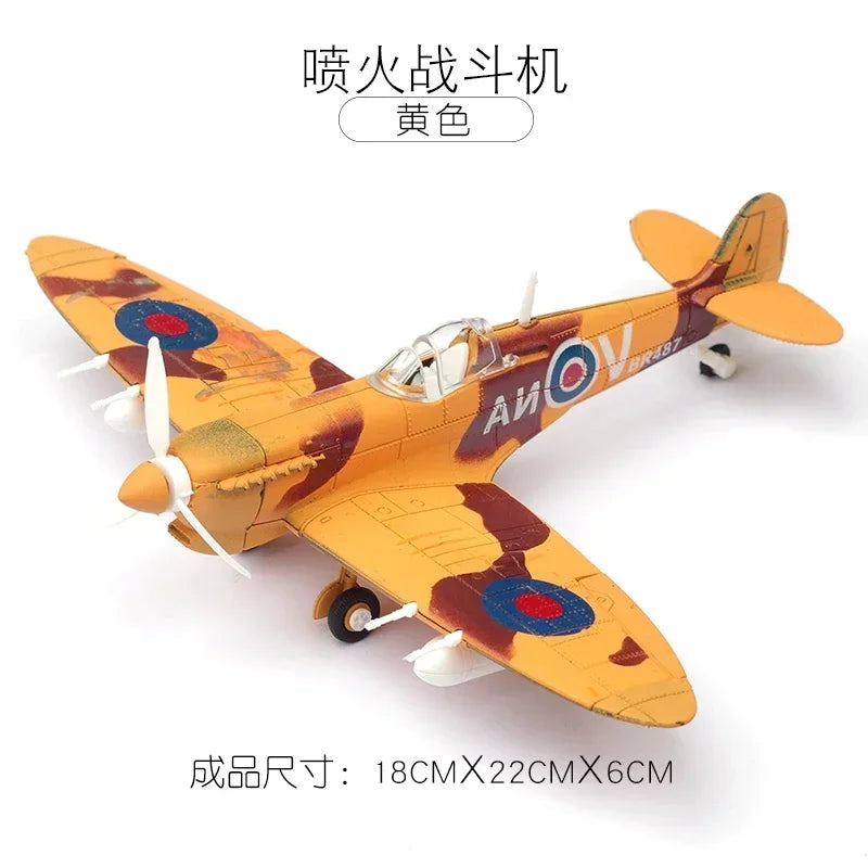 1/48 WWII Fighter Model 4D Assemble Aircraft Plastic DIY Accessories Toy Small Airplane Toy Diy Craft Kits for Adults