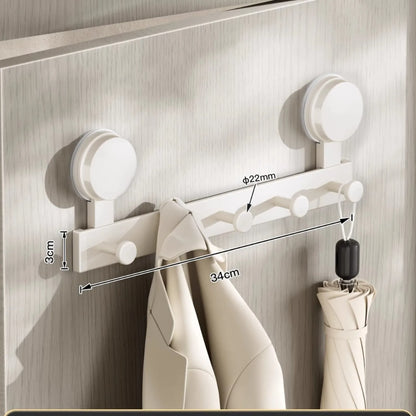 Suction Cup No Drilling Wall Mounted Hooks Rack Kitchen Storage Row Hook Holder Bathroom Towel Robe Coat Hangers Adhesive Hooks
