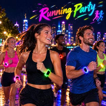 10-100Pcs LED Bracelets for Party Light Up Bracelets Magnetic Clasp LED Wristbands Bulk for Wedding Light Up Party Halloween