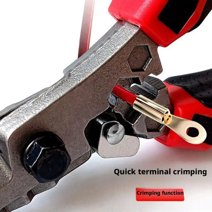 IndustriaL Stainless Steel Electrician Scissors With Wrench Function For Cable Iron Wire Cutting Stripping Crimping Hand Tool