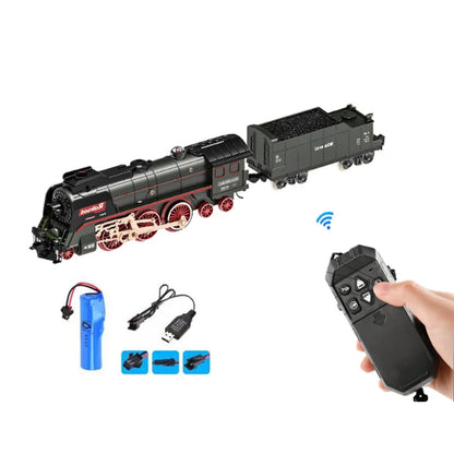Vintage Steam Train Track Accessories Simulation Electric Train Model Retro Track Train Boy Toys Gift For Kids