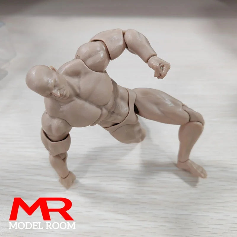 MUFF TOYS ADAM 1/12 Scale Male Strong Muscle Joint Body 6'' Super Flexible Comic Soldier Action Figure Articulated Body Doll