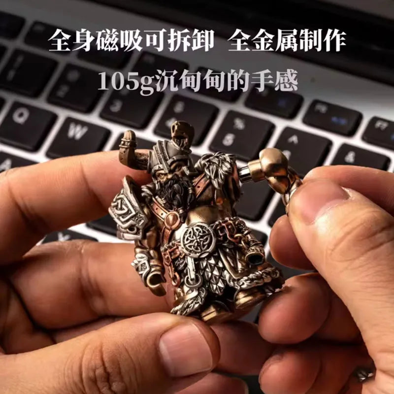 Original Logo Viking Raider Robber Building Blocks Warrior Magnetic Bricks Toys Detachable Metal Figurine Exquisite Box Version