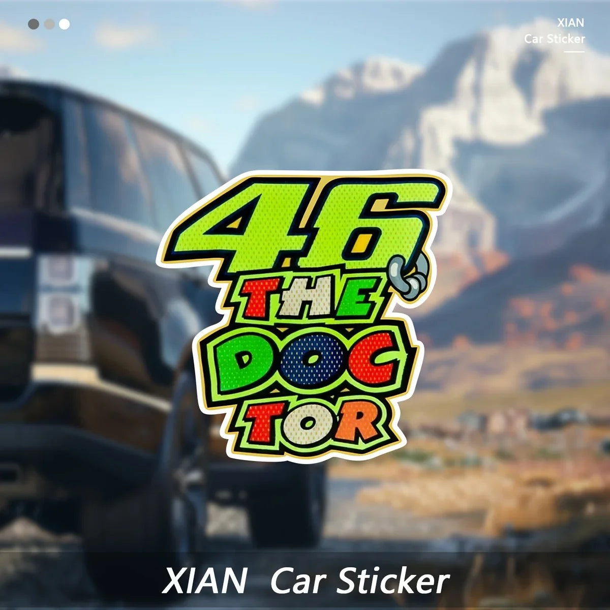 1PC Number 46 Racing Car Sticker Waterproof UV Resistant Matte Vinyl Decal for Auto Motorcycle Body Bumper Decor