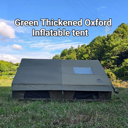 Family Spacious Camping Tents Outdoor Thickened Rainproof Overnight Inflatable Tent Sunshade Windproof Camping Supplies