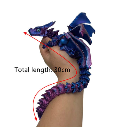New 3D Printed Wyvern Dragon with Wings Simulation Model Gift Articulated Dragons Fidget Dragons Desktop Ornaments
