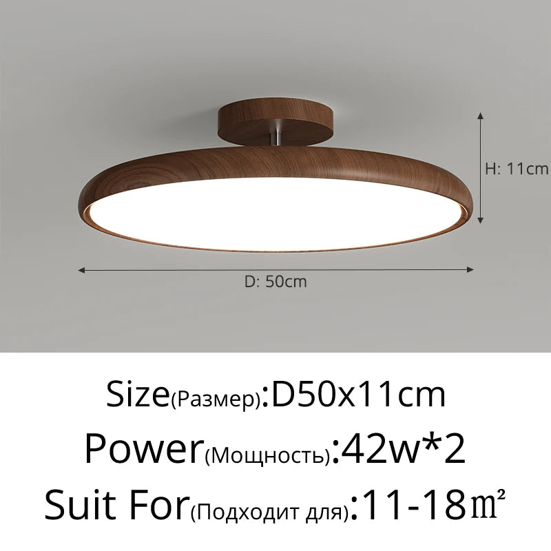 Retro Round LED Ceiling Light Living Room Light Home Hotel Lighting Fixture Bedroom Ceiling Lamp Vintage Children‘s Room Light