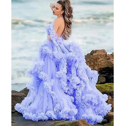 Sexy Maternity Gowns Photoshoot  Ruffles baby shower платье для беременных فساتين حوامل vestidos para embarazadas photoshoot