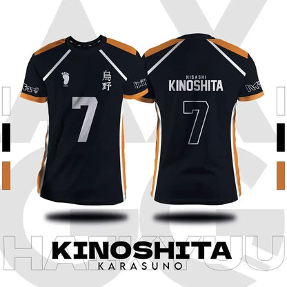 Haikyuu Fukurodani Hinata Cartoon Anime Cosplay Men Jersey Summer Short Sleeve Children Tee Top 2025 New Fashion
