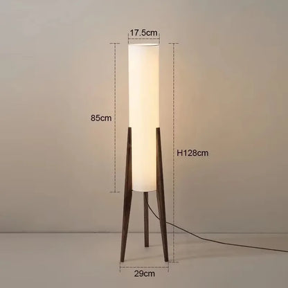 Nordic Retro Solid Wood Living Room Floor Lamp, Fabric Original Wood Floor Lamp, Room Decoration Lighting Floor Lamp