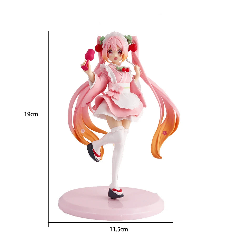Anime Figure Wedding Dress Action Figures Kawaii Swimsuit Vocaloid PVC Collectible Model Toys Girl Gift