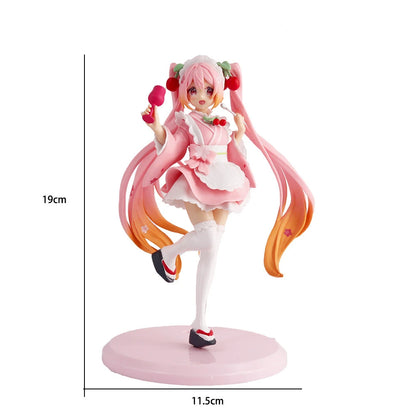 Anime Figure Wedding Dress Action Figures Kawaii Swimsuit Vocaloid PVC Collectible Model Toys Girl Gift