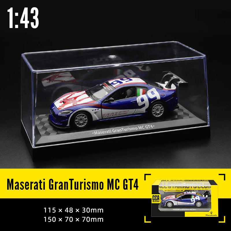 CCA MSZ 1:36~1:47 Lamborghini Aventador SVJ 63 Maserati Land Rover Guard BMW Benz Car Model With Helmet Acrylic Box Alloy Car