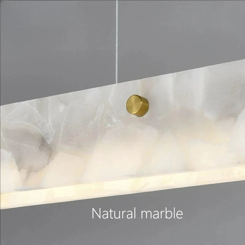 Natural Marble Pendant Light LED Minimalist Chandelier Hanging Ceiling Fixtures for Kitchen Island Dining Room Bar