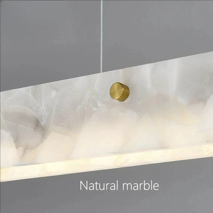 Natural Marble Pendant Light LED Minimalist Chandelier Hanging Ceiling Fixtures for Kitchen Island Dining Room Bar