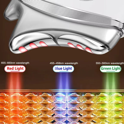 4 in 1 EMS Facial Neck Beauty Scraping Massager Microcurrent LED Light Vibration Portable Skin Care Tool Firming Anti Aging