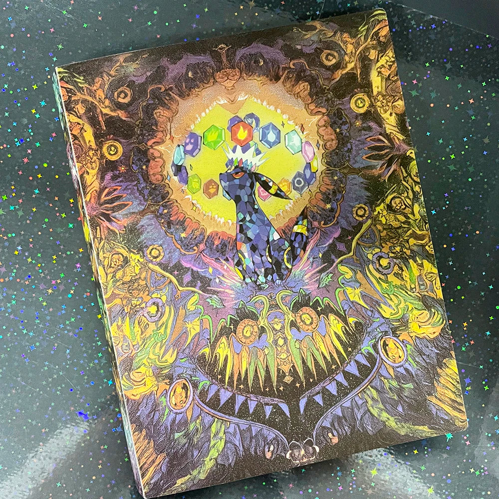 2026NEW PTCG Eevee Collectible Card Album 4 Compartments Can Hold 240 Pcs Card Gengar Ex Collectible Card Book Storage Bookcase