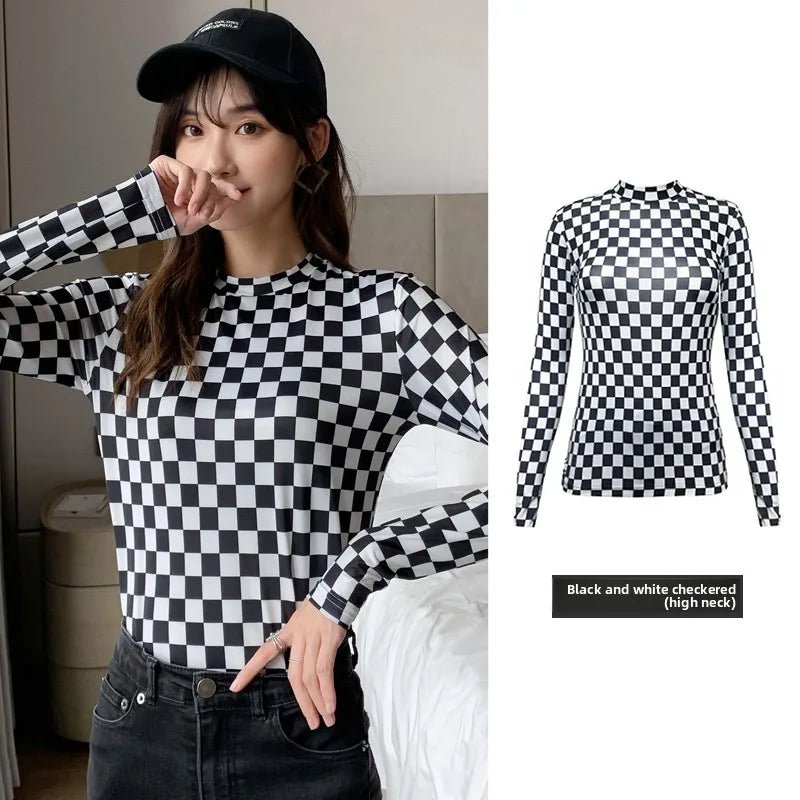 Ice Silk Two Piece Set Womens Sun Protection Clothes Long Sleeve Moon Print Top and Pants American Retro Sexy Autumn New