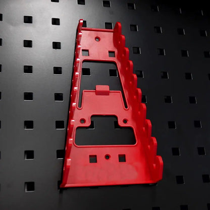 Red Wrench Organizer Plastic Wrench Rack Wall Mounted Tray Sockets Storage Tools Rack Sorter Standard Spanner Holders 1-5pcs