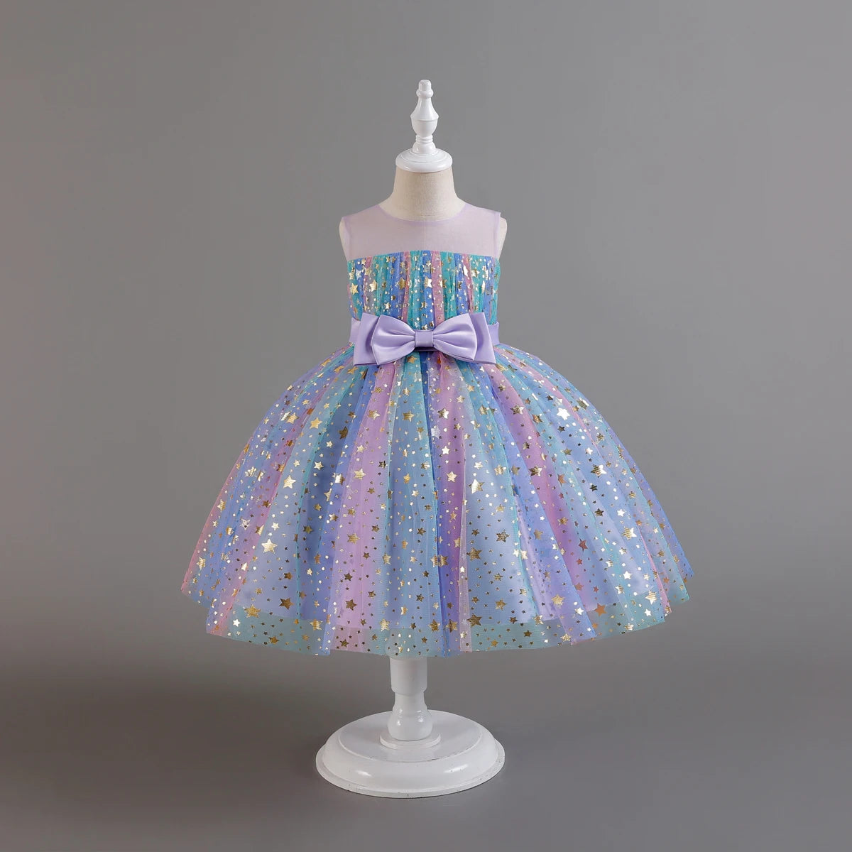 1-10 Years Baby Girl Clothing Rainbow Sequins Dress For Christmas Halloween Brithday Party Kid Girl Wedding Princess Dresses