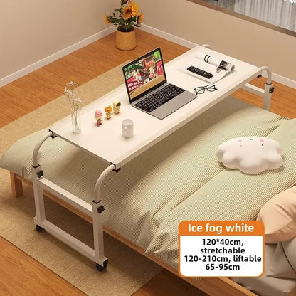 Bed Small Table 120*40cm Wholesale Bedroom Lazy Cross Bed Table Liftable Student Study Table Removable Study Desk
