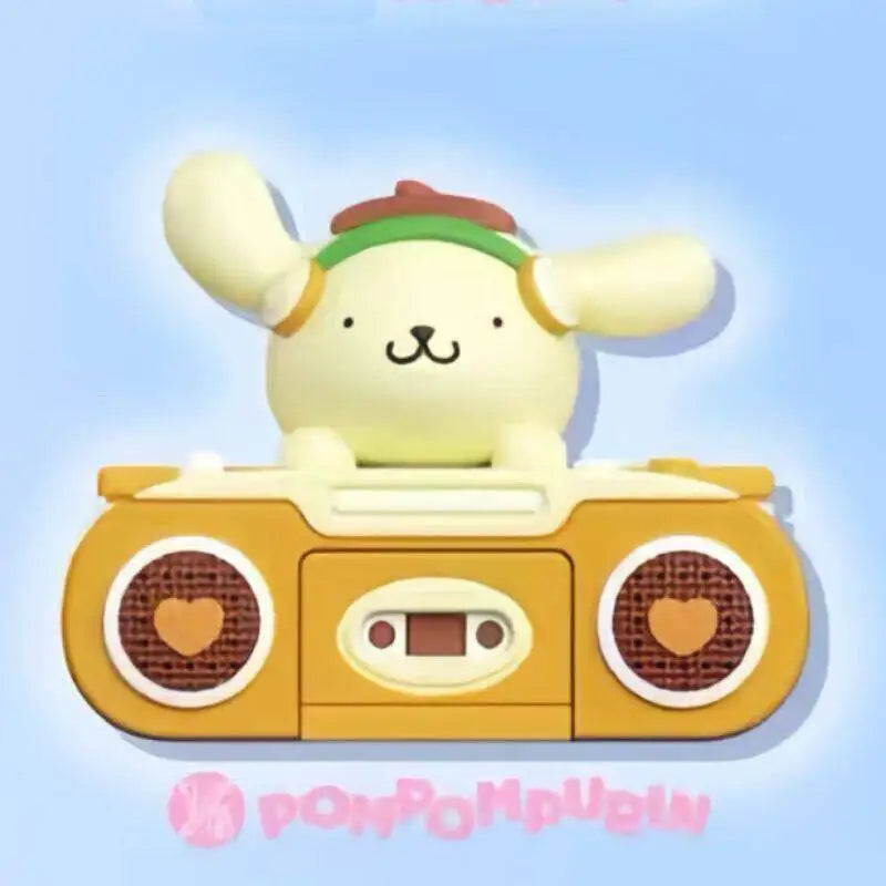 In Stock Hello KT Retro Tape Recorder Blind Box Talking Collectible Figure Desktop Ornament Cute Gift For Anime Fans Kids