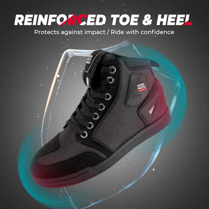 KEMIMOTO Motorcycle Shoes Summer Commuting Riding Men Boots Casual Rides Flat Shoes Anti-collision Protection Outdoor Activities