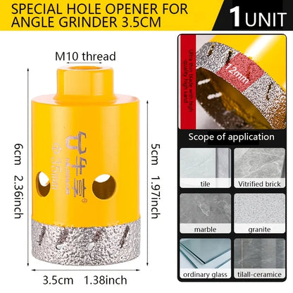 Diamond Drill Bits Set Ceramic Tile Hole Saw with Position Drill for Glass Marble Granite Stone Porcelain