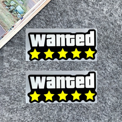 WANTED Motorcycle Sticker Vinyl Waterproof Decal Adaptable Motorcycle / Body / Helmet Motorcycle Decoration Accessories
